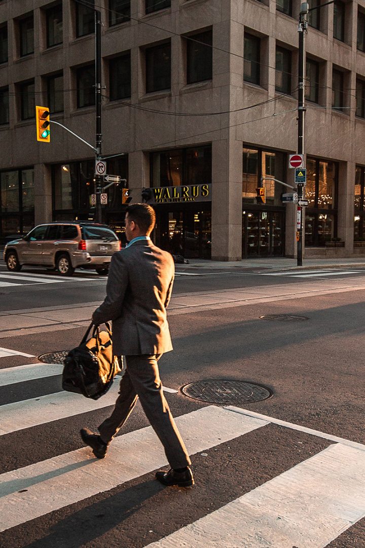 Man walking in the street